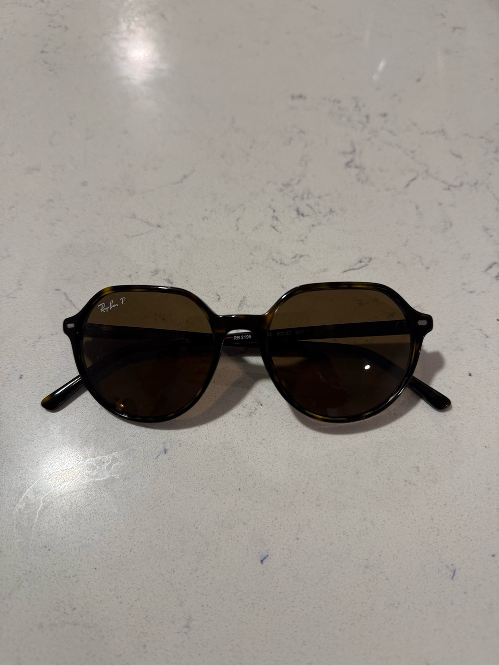 Ray-Ban Brown Tortoise Round Polarized Sunglasses
